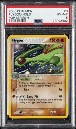 2006 POKEMON POP SER 4 #3 FLYGON-HOLO PSA 8 - Image 1