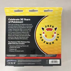 Pokemon TCG Pokemon Day 2026 Box with Pikachu Promo, Coin & 3 Booster Packs - Image 3