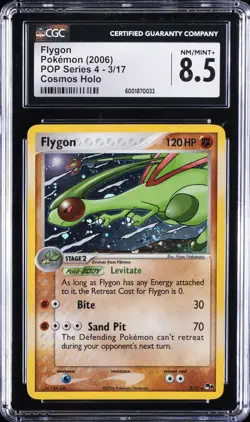 2006 POKEMON POP SER 4 COSMOS HOLO #3 FLYGON CGC 8.5 - Image 1