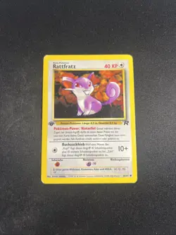 2000 Pokemon GERMAN 1st Edition Rocket Rattfratz-Rattata 66/82 EX - Image 1