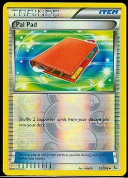 Pal Pad 92/106 | Mint/Near Mint | Reverse Holo | Pokemon XY Flashfire - Image 1