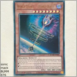 World Legacy - "World Wand" - BLMM-EN086 - Ultra Rare 1st Edition Yugioh - Image 1