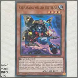 Ragnaraika Wicked Butterfly - INFO-EN018 - Super Rare 1st Edition Yugioh - Image 1