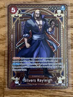 Silvers Rayleigh OP09-005 R SP One Piece Card Game A Fist of Divine Speed M/NM - Image 1