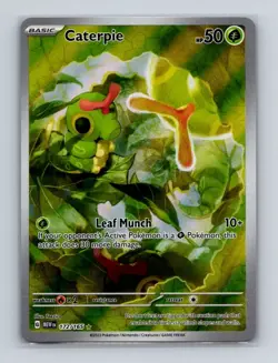 Caterpie 172 2023 Pokemon Scarlet & Violet MEW 151 Illustration Rare Card NM+ - Image 1
