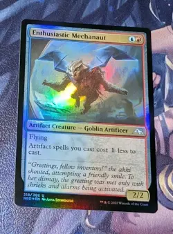 MTG *FOIL *Kamigawa : Neon Dynasty Uncommon ENTHUSIASTIC MECHANAUT NM - Image 1