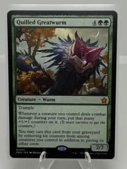 1x MTG Quilled Greatwurm - Foundations (FDN) #111 - Magic the Gathering - Image 1