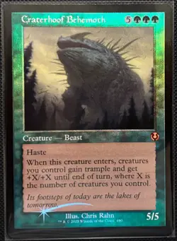 MTG Innistrad Remastered Craterhoof Behemoth Retro Frame NM Foil (Mythic) - Image 1