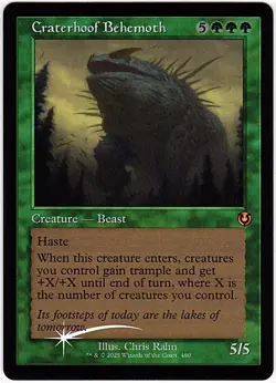 MTG Innistrad Remastered Craterhoof Behemoth Retro Frame NM Foil (Mythic) - Image 2