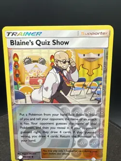 Blaine's Quiz Show 186/236 Sun & Moon: Unified Minds Reverse Holo Pokemon - Image 2