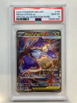 PSA 10 Mega Latias Ex #181/132 - Mega Evolution Pokemon TCG - Image 1