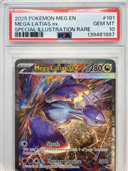 PSA 10 Mega Latias Ex #181/132 - Mega Evolution Pokemon TCG - Image 2