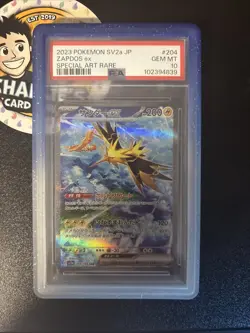 Pokemon TCG Zapdos EX 204/165 SV2a Japanese 151 PSA 10 - Image 1