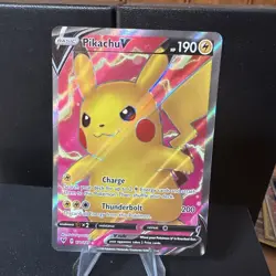 Pokemon TCG Vivid Voltage Pikachu V 170/185 Full Art Ultra Rare Card Near Mint - Image 1