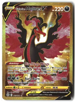 Galarian Moltres V ⭐ 183/172 Holo Secret Rare Brilliant Stars 2022 Pokemon NM - Image 1