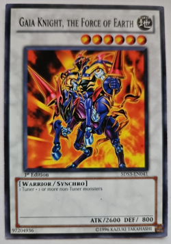 Yu-Gi-Oh! Gaia Knight, The Force Of Earth Super 1st 5DS1-EN042 HP - Image 1