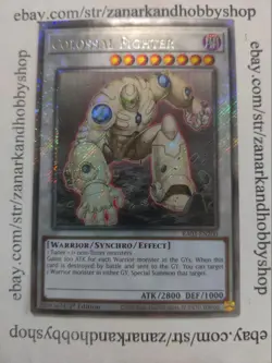YuGiOh Colossal Fighter RA03-EN200 Platinum Secret Rare - Image 1