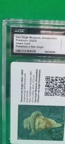 CGC 10 Van Gogh Insert Card Amsterdam Museum 2023 Pokemon TCG Felt Hat Pikachu - Image 3