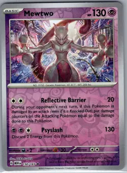 Mewtwo 150/165 Reverse Holo SV: Scarlet & Violet 151 - Pokemon Card - NM - Image 1