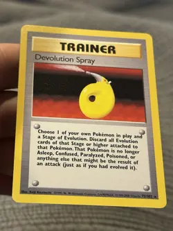 Pokemon Card Devolution Spray Base Set Rare 72/102 Lightly Played - Image 5