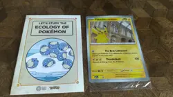 Pokemon X Natural History Museum Promo Card Pikachu At The Museum + bonus book - Image 1