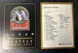 WOTC 1997 Janosch Kuhn World Championships Finalist Deck Mint Complete 90 Cards - Image 1
