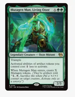 Mutagen Man, Living Ooze | MTG TMT TMNT | Rare | Legendary Ooze Mutant 2/3 | NM - Image 1