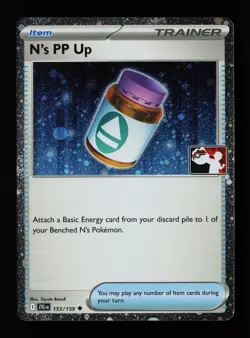 N's PP Up 153/159 (Cosmos Holo),Uncommon Prize Pack Pokemon Card - Image 1