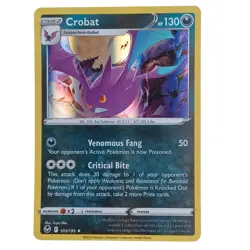 Crobat 105/195 Holo Rare Silver Tempest Pokemon Card NM/M - Image 1
