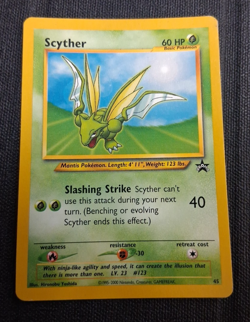 Pokemon 2000 Scyther #45 - Black Star Promo Non Holo LP Fast Ship - Image 1