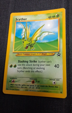 Pokemon 2000 Scyther #45 - Black Star Promo Non Holo LP Fast Ship - Image 3