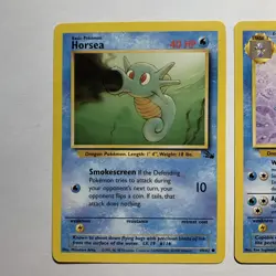 Seadra 42/62 & Horsea 49/62 Fossil Pokemon TCG WotC 1999 (B) - Image 2