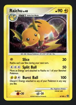 Raichu 8/100 Stormfront Holo Rare Pokemon TCG - Image 1