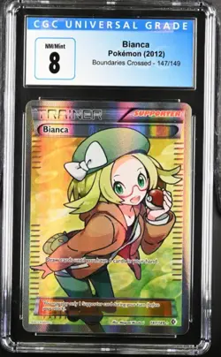 2012 Pokemon Bianca (Full Art) 147/149 Boundaries Crossed CGC 8 - POP 22 - Image 1