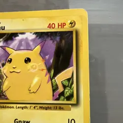 Pikachu Pokemon Card Yellow Cheeks Base Set English 1999 58/102 - Image 3