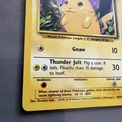 Pikachu Pokemon Card Yellow Cheeks Base Set English 1999 58/102 - Image 5