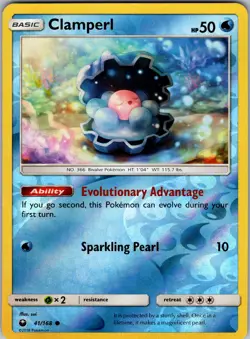 Clamperl 41/168 SM - Celestial Storm Pokemon TCG LP-NM - Image 1