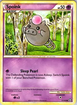 Spoink 77/102 Triumphant Pokemon TCG NM Normal - Image 1