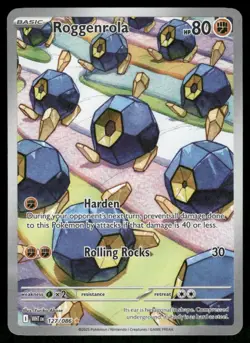 Pokemon Cards Roggenrola 127/086 White Flare Illustration Rare NM - Image 1