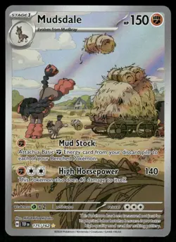 Pokemon Cards Mudsdale 175/162 Temporal Forces Illustration Rare NM - Image 1