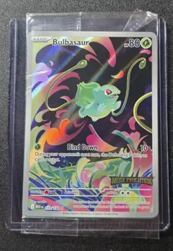 POKEMON BULBASAUR 133/132 MEGA EVOLUTION SEALED STAMPED ENHANCED PROMO HOLO NM - Image 1