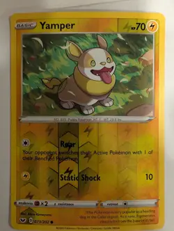 Yamper 073/202 - Sword & Shield Base Pokemon Reverse Holo Foil Nice! - Image 1