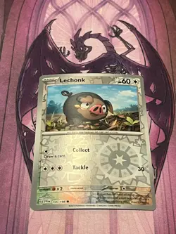 Lechonk - 155/198 Scarlet & Violet Pokemon Reverse Holo Foil Nice! - Image 1