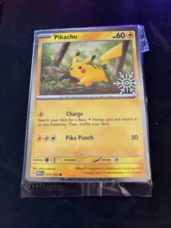 Pokemon TCG Pikachu 025/165 2025 Holiday Calendar Holo SEALED Pokemon TCG NM! - Image 1