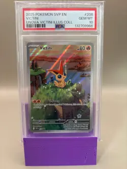 PSA 10 GEM Mint - Victini #208 Pokemon Unova Illustration Promo, Graded - Image 1
