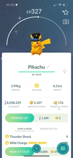 Pokemon Go Shiny Pikachu Newyears Hat ( Reduced ) - Image 1