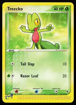 Treecko 76/109 Common Ruby and Sapphire Pokemon Card - Image 1