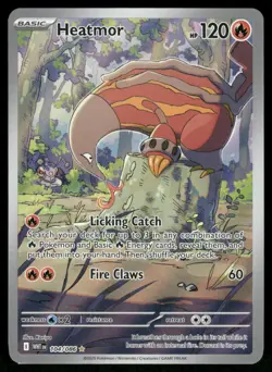 Pokemon Cards Heatmor 104/086 White Flare Illustration Rare NM - Image 1