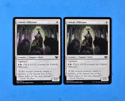 2x Unholy Officiant Crimson Vow Mtg Magic Creature Vampire Cleric Plains 41 - Image 1