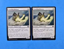 2x Traveling Minister Crimson Vow Mtg Magic Card Creature Human Cleric Plains 39 - Image 1